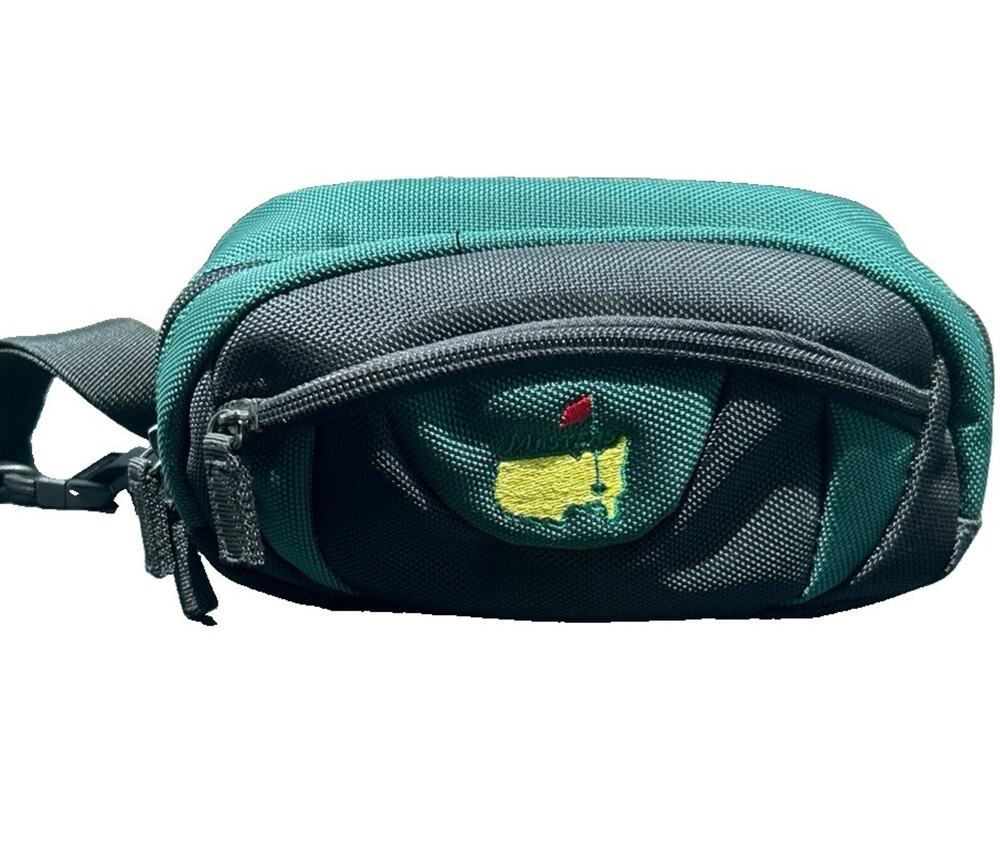 Masters Tournament Golf Fanny Pack Green Black Canvas Waist Belt Bag Embroidered